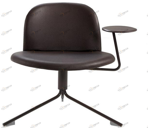 Offecct Вращающееся кресло на козелке из кожи sun-id-1478643