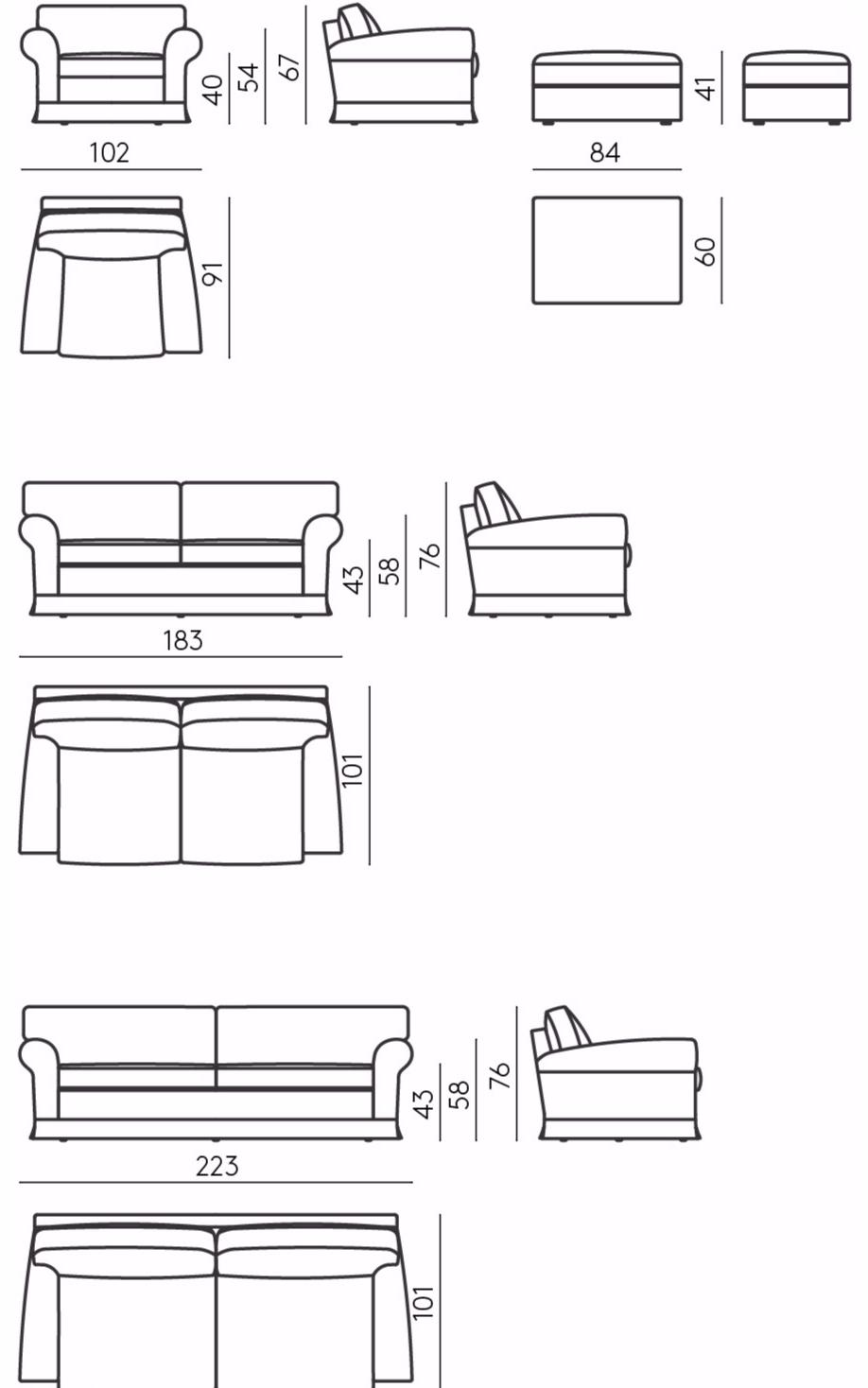 DE PADOVA Съемный тканевый диван Regent's '16 sun-id-1404351 - Вид №4