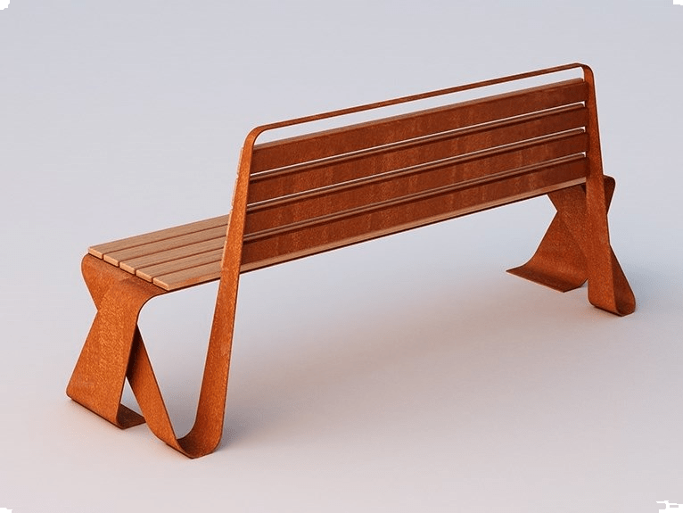 DIMCAR Скамья из стали и дерева со спинкой  G467  - Вид №1