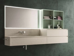 NOVELLO Подвесная тумба под умывальник из бетона с ящиками Calix xl