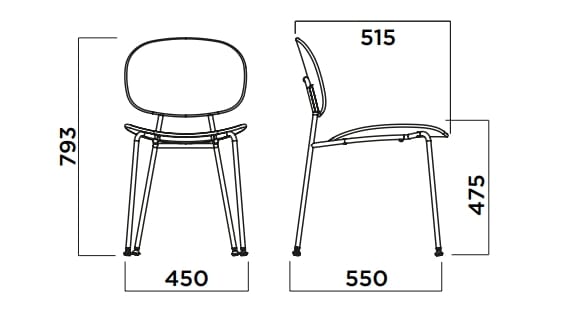 Стул из полипропилена Infiniti круглый стержень ARCH-00137848 - Вид №4
