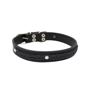 ПР0048188 Ошейник для собак Колосок 2сл 18мм 42см черный ZOOEXPRESS