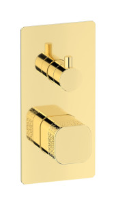 Прогрессивный настенный смеситель для душа на 2 потребителя. WE ARE IB eo310ii_2 Pale Gold Elio
