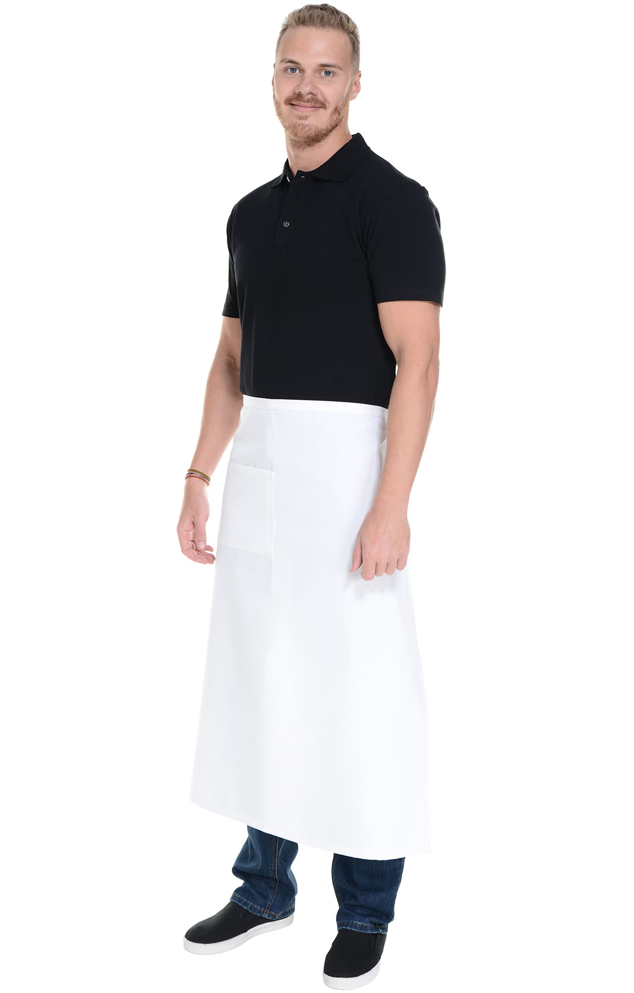 60131 Фартук удлиненный white (белый) HORECA  Одежда для официантов  размер  - Вид №9