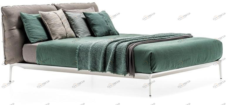 MDF Italia Двуспальная кровать с мягким изголовьем Yale sun-id-1439154