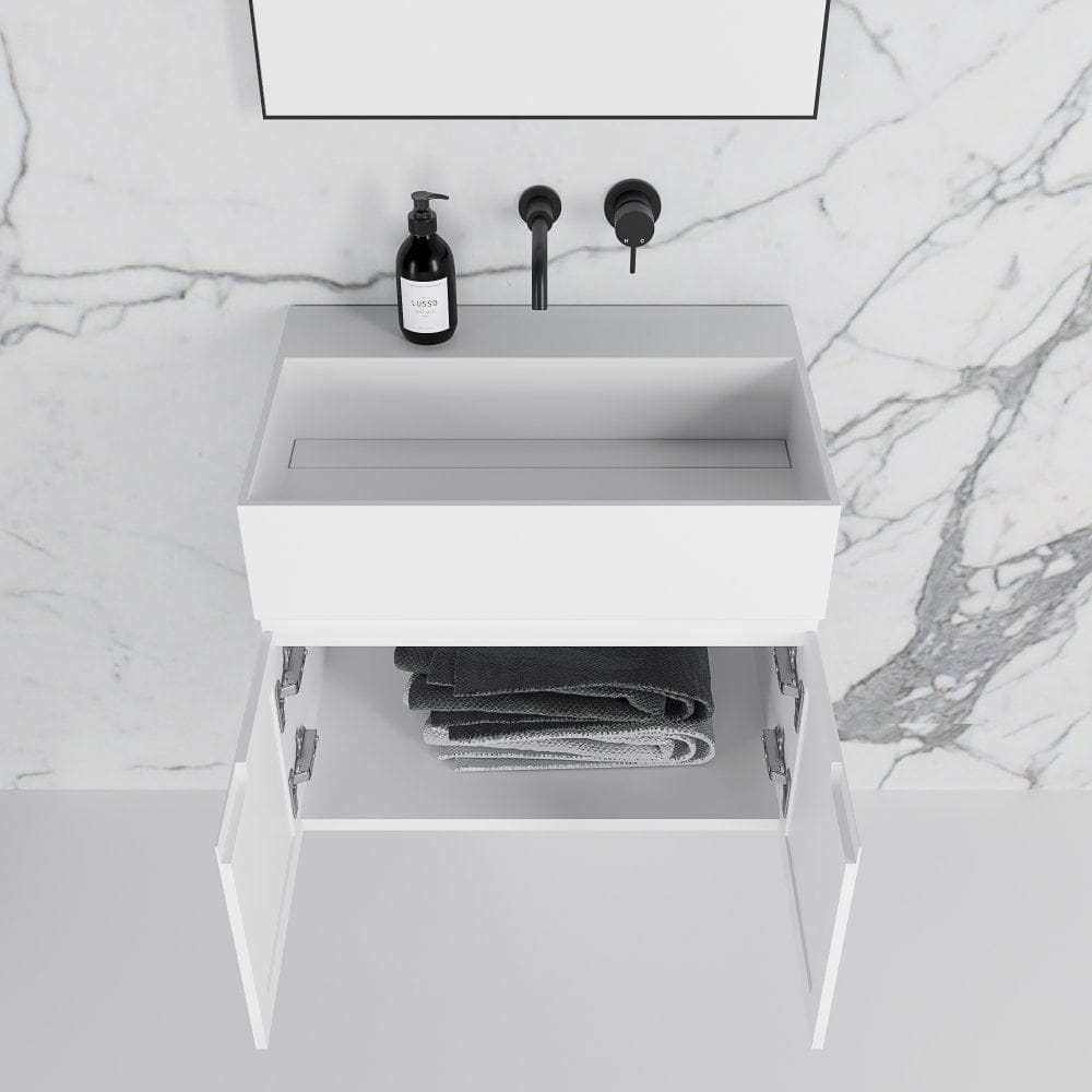 Подвесной умывальник из смолы с дверцами LUSSO Ethos ARCH-00146310 - Вид №4