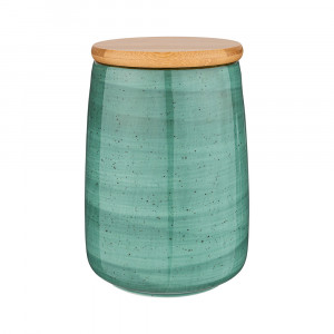 263-1105 Посуда фарфоровая БАНКА С ДЕРЕВЯННОЙ КРЫШКОЙ BRONCO "NATURE" 300 мл Lefard