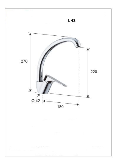 Смеситель для кухни Remer L42U L42U 114328 - Вид №1