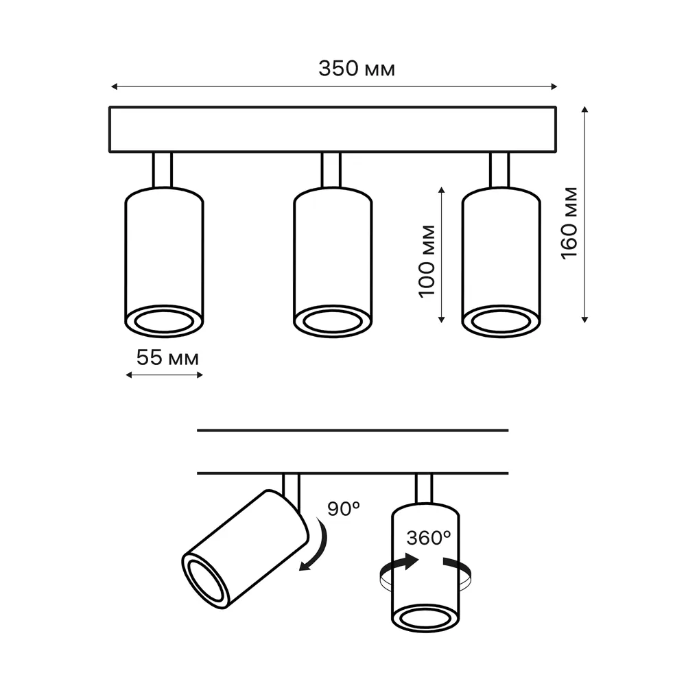 Поворотный спот Ritter Arton с 3 плафонами для направленного освещения 83979304 STLM-0045773 - Вид №12