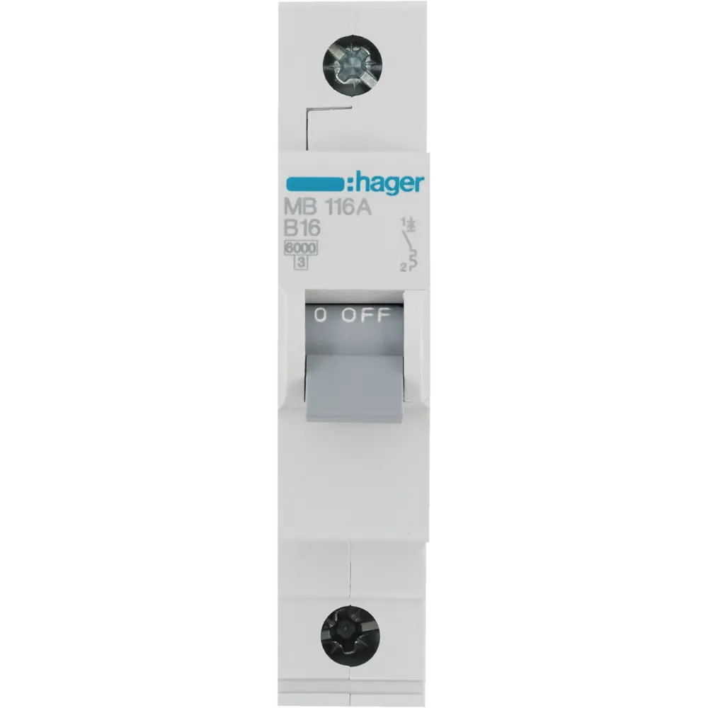 Автоматический выключатель Hager MB116A 1P B16 А 4.5 кА STLM-2005460 - Вид №1