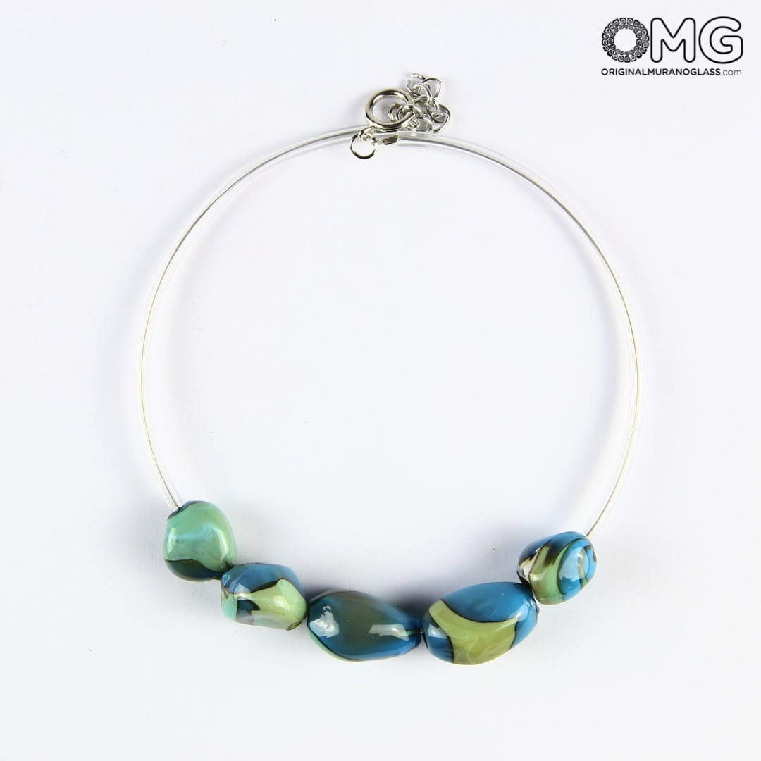 2475 ORIGINALMURANOGLASS Ожерелье Лагуна с венецианскими бусинами - муранское стекло - Original Murano Glass OMG 45 см  - Вид №1