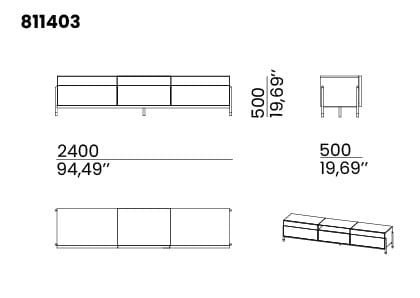 Деревянный низкий ТВ-шкаф animovel Ньюпорт ARCH-00039999 - Вид №4