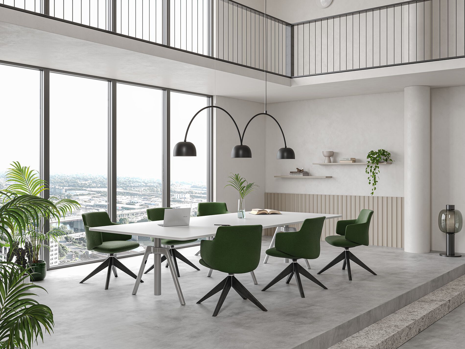 Поворотный операционный офисный стул с подлокотниками на насесте LD Seating Melody Meeting ARCH-00009861 - Вид №1