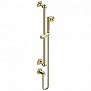 U1V-59 Душевая стойка 60 см с коленом, шлангом 1 м 50 см и ручным душем с жесткой струей Thg-paris Cheverny Золото