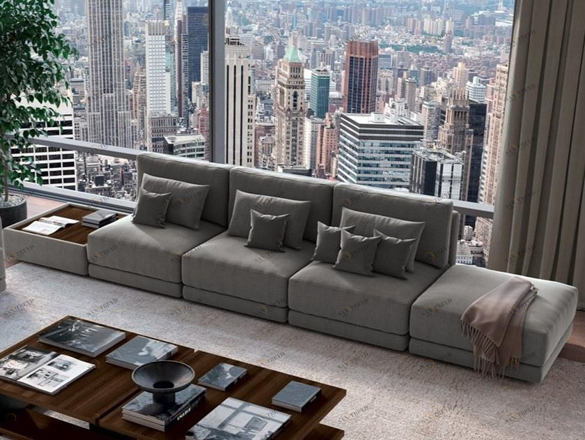 Febal Casa Модульный тканевый диван с полкой для журналов Softcase sun-id-1501311