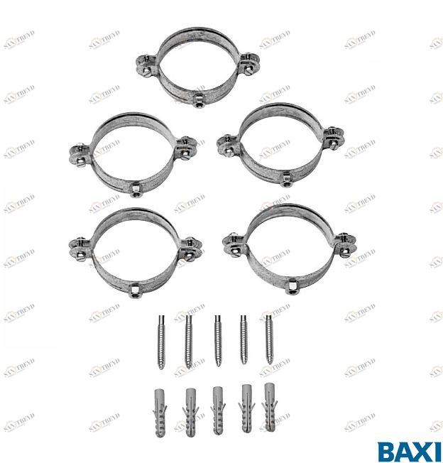 KHG71403731 Кронштейны для крепления труб к стене (5 шт.) для труб диам. 80 мм. (KHG71403731) BAXI 