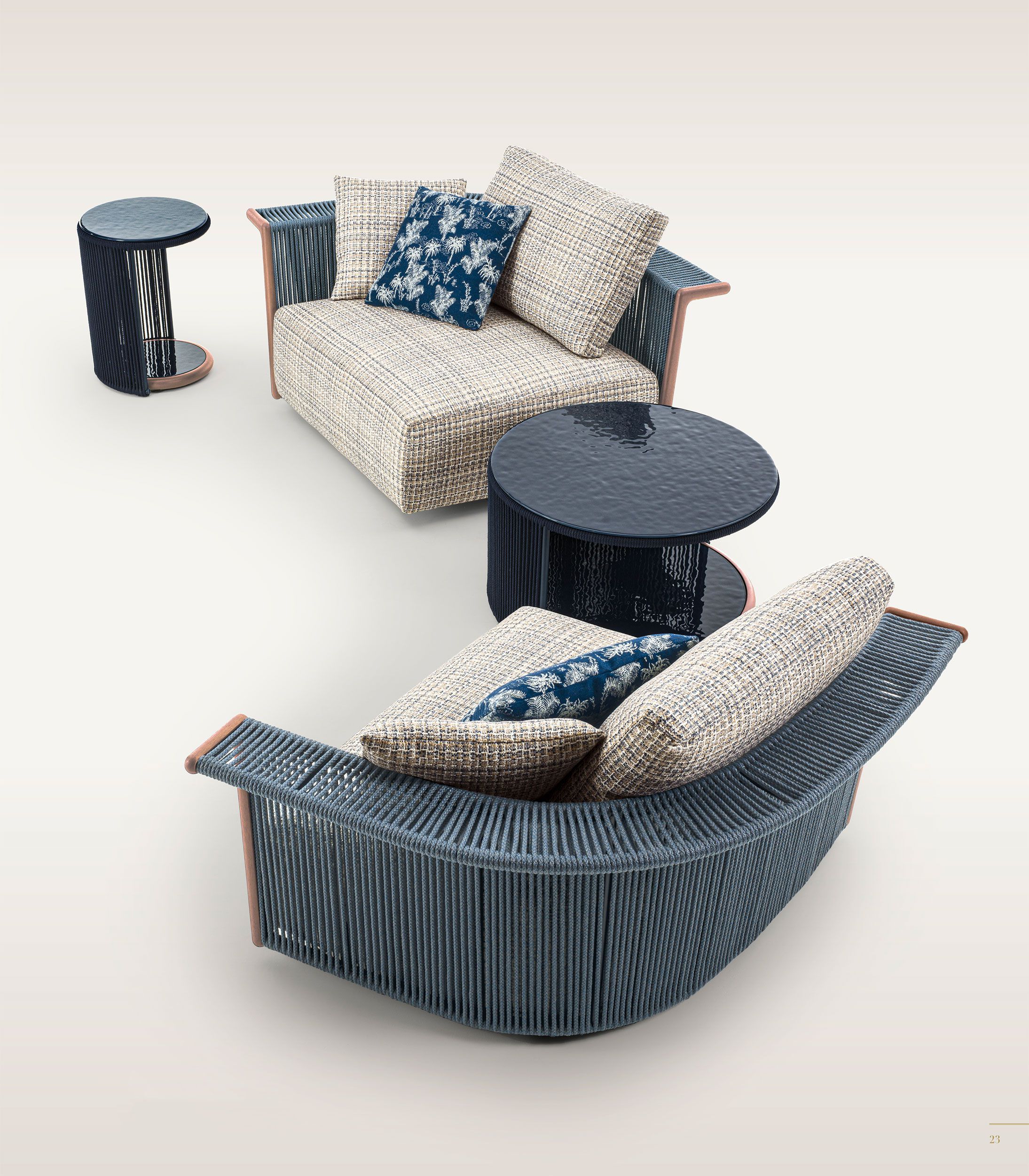 Тканевый угловой съемный садовый стул Longhi курорт ARCH-00064940 - Вид №2