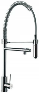 Remer Rubinetterie Смеситель для кухни на столешницу с ручным душем на одно отверстие Gourmet N 78