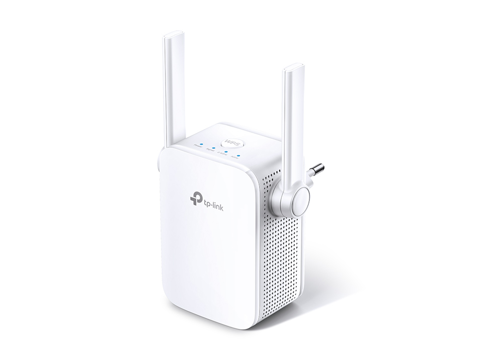 RE305 Ac1200 wi-fi range extender, wall plugged, 867mbps at 5ghz + 300mbps at 2.4ghz, 802.11ac/a/b/g/n, 1 10/100m lan, wps button, 2 fixed antennas TP-Link Santreyd  - Вид №1