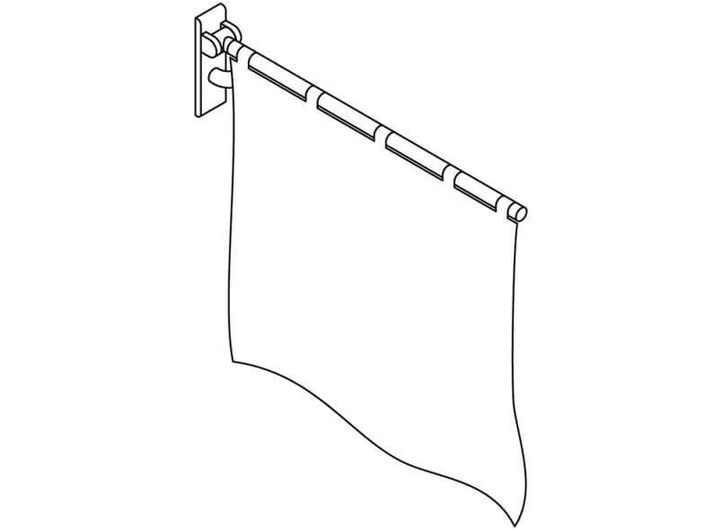 801.52B20080 защита от брызг для душа HEWI Edition matt | Polyamid  - Вид №6