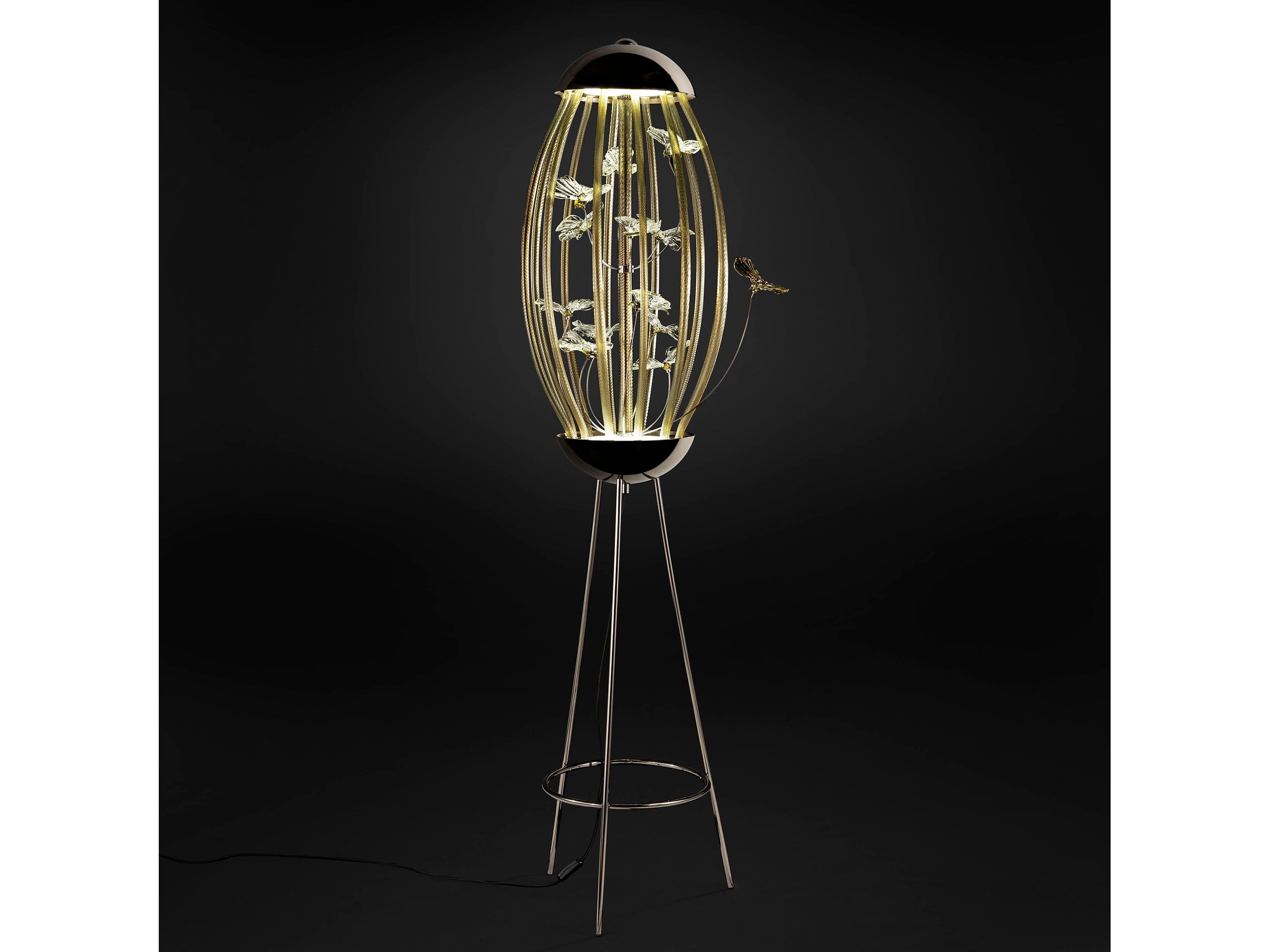 Стеклянный светодиодный торшер со штативом MULTIFORME Клетка ARCH-00147672