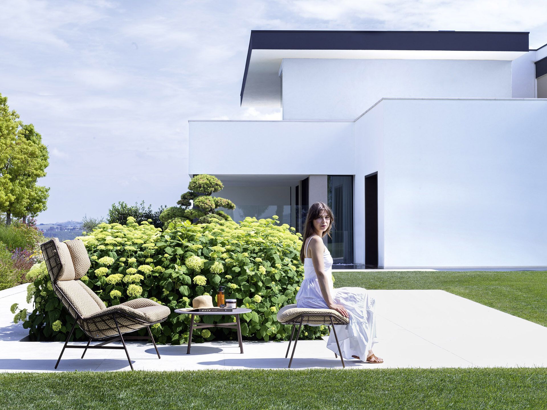 Тканевое садовое кресло с подголовником Varaschin Summer Set ARCH-00062979 - Вид №1