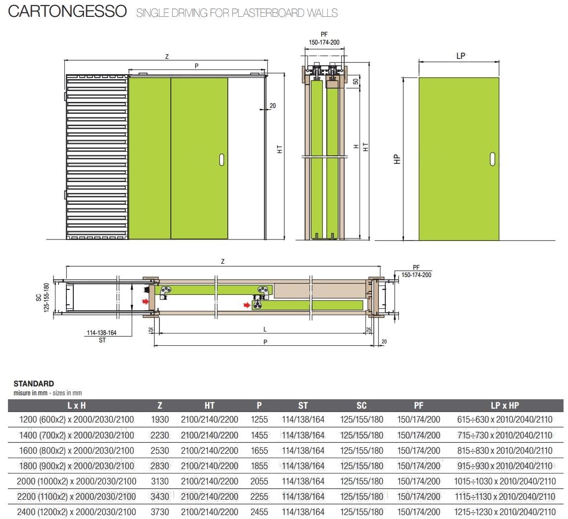 PROTEK® Рама стойки для одинарной раздвижной двери Basic sun-id-1365675 - Вид №3