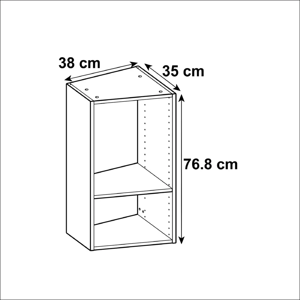 Каркас навесной скошенный Delinia ID, 38x76.8x35 см, цвет белый 82000292 STLM-2187570  - Вид №1