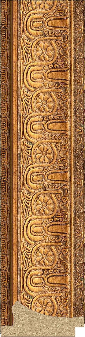 BY 7132 Зеркало в багетной раме - медный эльдорадо 73 mm EVOFORM Octagon - Вид №3