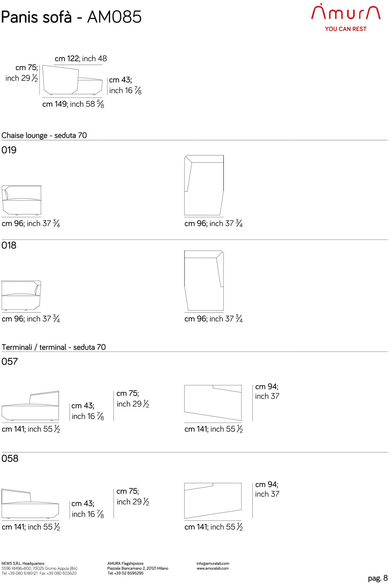 AMURA 3-х местный диван Panis Am085.589 - Вид №13