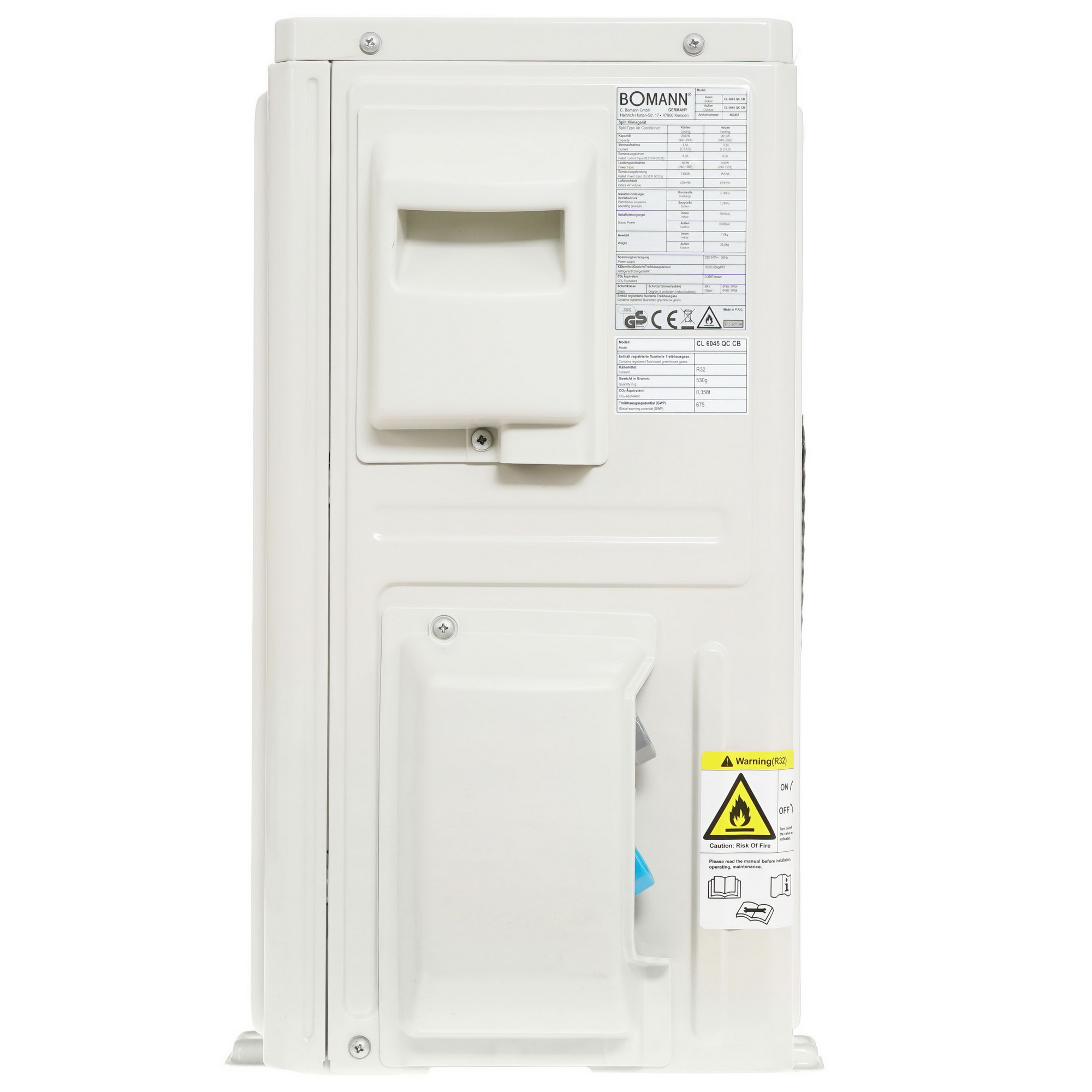 9903196 Кондиционер настенный сплит-система Bomann CL 6045 QC CB белый STDN-0066440 - Вид №6