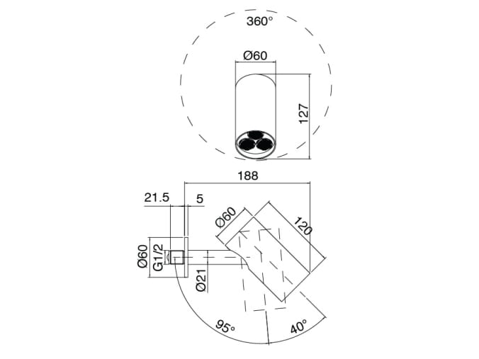 Набор для душа из нержавеющей стали с ручным душем Zazzeri Q316 ARCH-00137899 - Вид №2