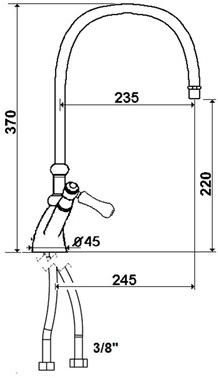 rvb Кухонный смеситель на одно отверстие 1935 wood 1936.11.23-cc - Вид №1