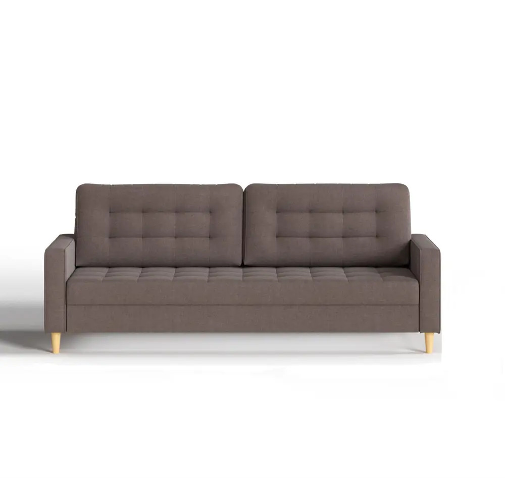 91581505 Раскладной диван Hypnoz Lugo 223x92.5x94 см рогожка цвет коричневый STLM-1092166