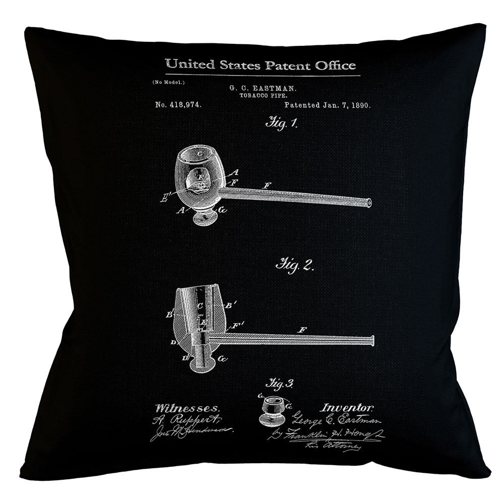96521426 Арт-подушка «Патент на курительную трубку» Object Desire 