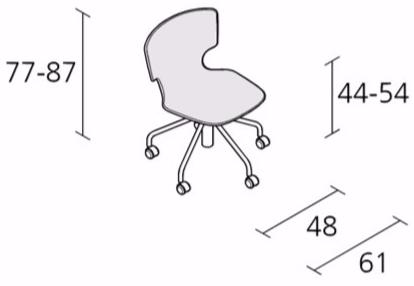 Alias Вращающееся кресло с регулируемой высотой на колесиках Enna erice sun-id-1395618 - Вид №1