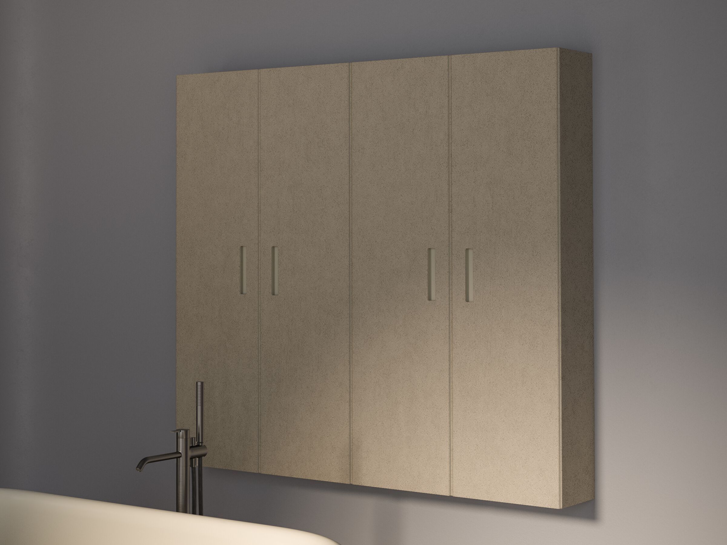 Деревянный шкаф для ванной комнаты с дверцами Inbani Ease ARCH-00095050