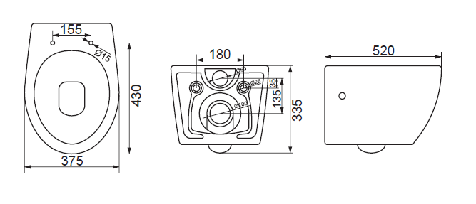 Унитаз подвесной BelBagno PROSPERO безободковый Подвесной унитаз настенный Белый BELBAGNO  Китай  - Вид №8
