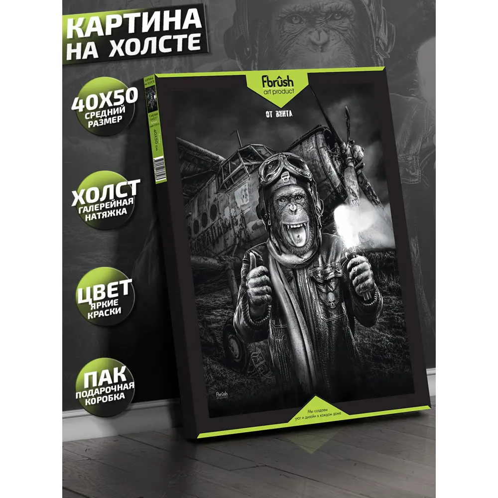Картина на холсте Смелый пилот 40x50 см 85394529 STLM-2185487 FBRUSH  - Вид №3