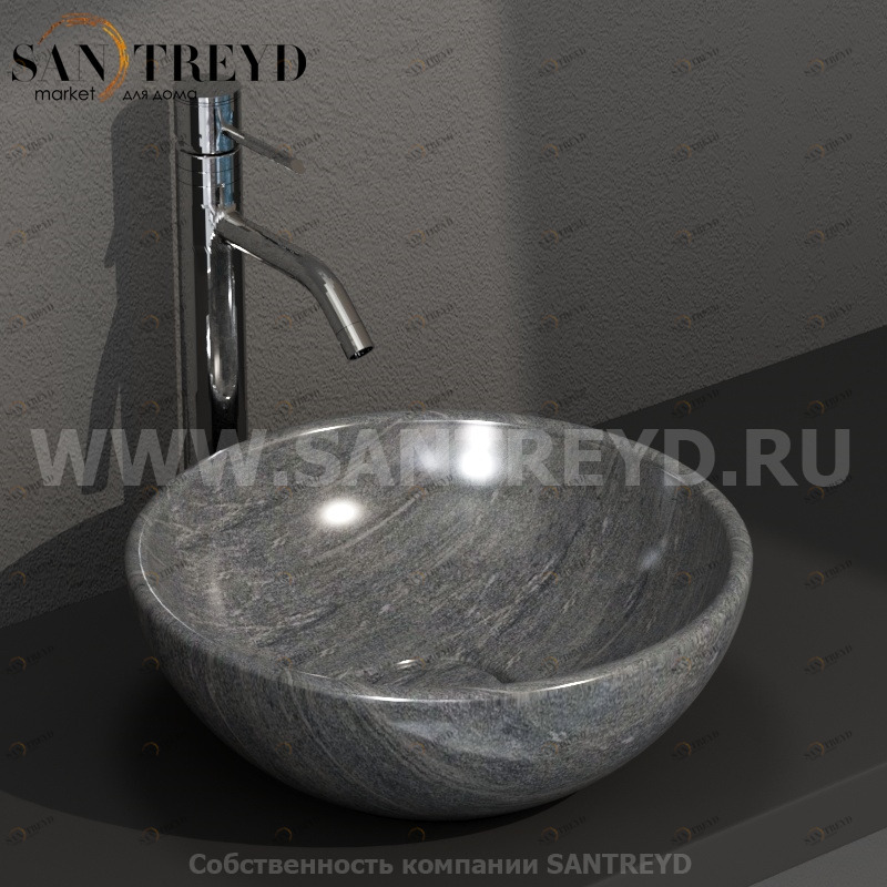 LAT41SG Накладная раковина на столешницу  круглая Ceramica Globo 