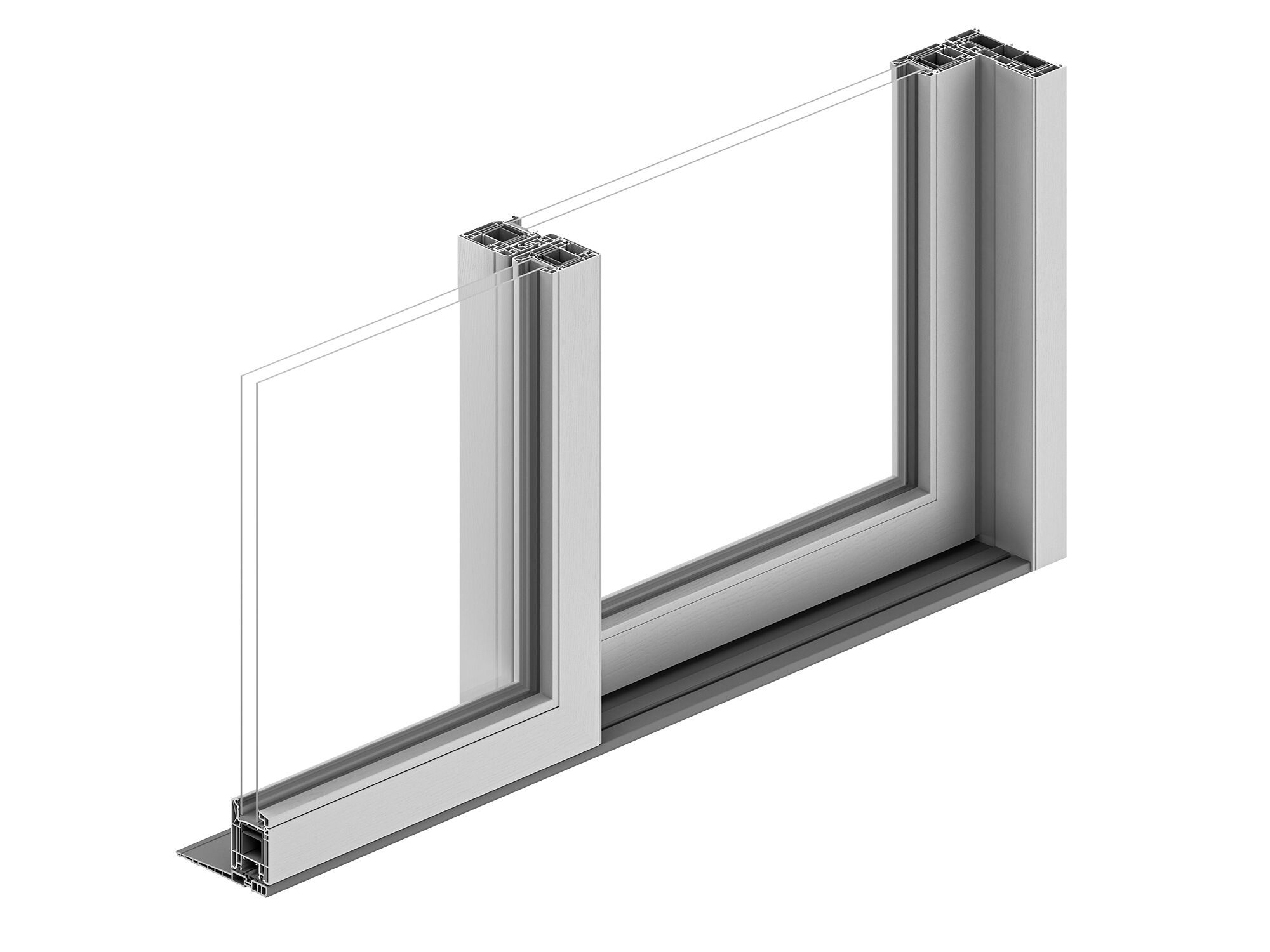 Раздвижные окна из ПВХ Tecnoplast Sistema P80 SA ARCH-00047120