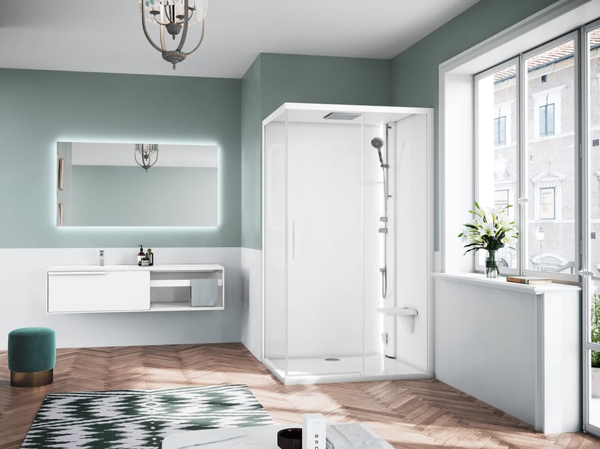 Угловая многофункциональная душевая кабина Novellini Glax 1 2.0 ARCH-00096901