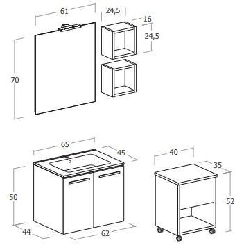 LEGNOBAGNO Тумба под умывальник с дверцами Urban sun-id-1361423 - Вид №3