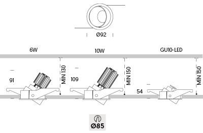 ONOK Lighting Регулируемый точечный светильник для подвесных потолков Ringo sun-id-1447092 - Вид №2