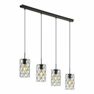 Подвесной светильник на 4 лампы коричневый Estevau 97066 EGLO ДИЗАЙНЕРСКИЕ, ESTEVAU 00-3889820 Коричневый