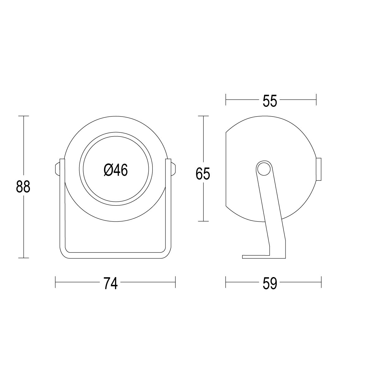 Алюминиевый поворотный наружный прожектор с порошковым покрытием Ghidini Lighting центр ARCH-00134285 - Вид №7
