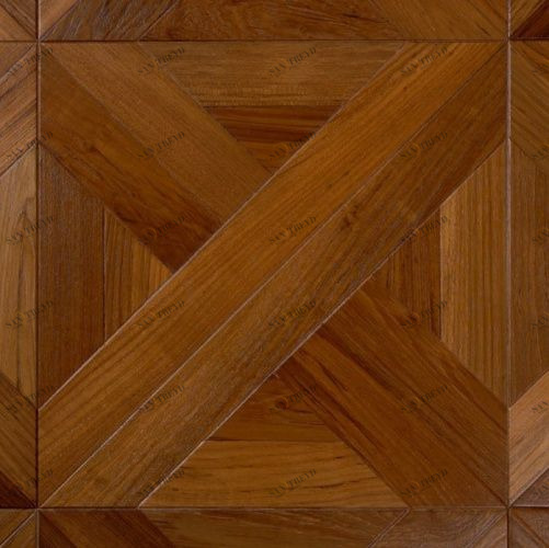 Модульный паркет Marco Ferutti Linea Linea Бирманский Тик с брашью (Текстурированная) 406х405 мм 2600600038