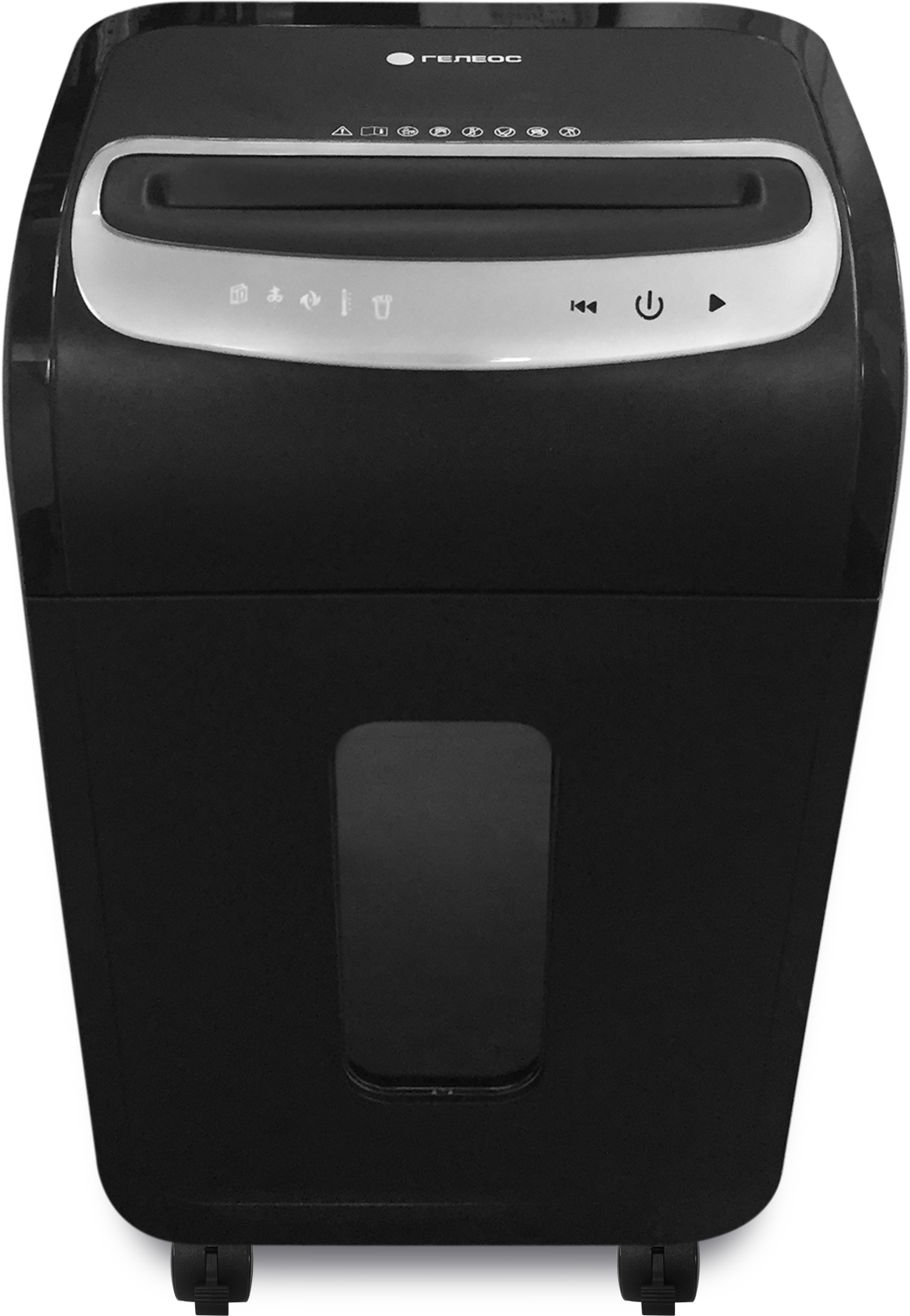 УМ35-5 Уничтожитель документов , din p-5 (5 ур-нь секр.), фрагмент 1,9х14мм, 24-27 лист (70г/м2), cd/пл.карты/скрепки/скобы, 35 литров Гелеос Santreyd 