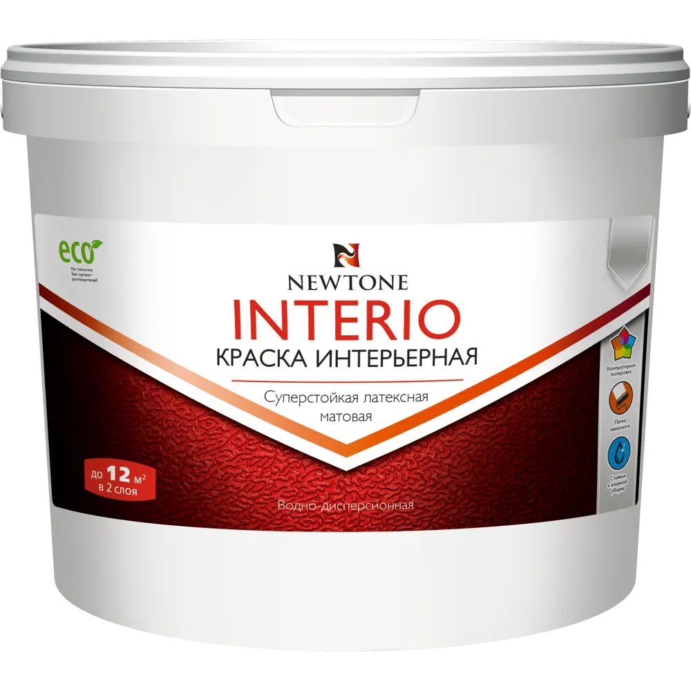 Краска водно-дисперсионная интерьерная Newtone Interio латексная база А 2.5 л 84439888 STLM-2086408  - Вид №1