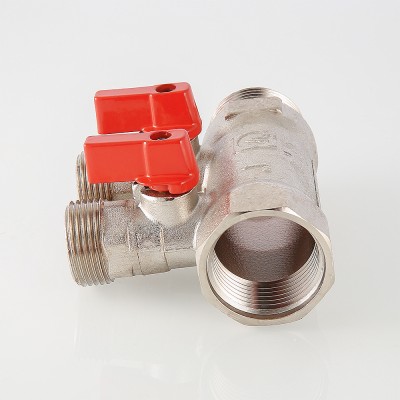 VTc.580.NE.0603 Коллектор с отсекающими кранами, под «евроконус» Valtec 1" x 3 вых., «евроконус»  - Вид №2